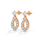 Teardrop Diamond Drop Earrings | 0.85 ct Lab-Grown Diamonds