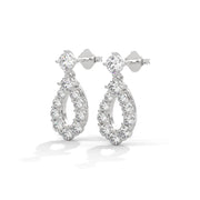 Teardrop Diamond Drop Earrings | 0.85 ct Lab-Grown Diamonds
