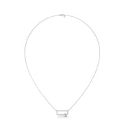 Anek | Elegant Cylindrical Diamond Pendant with Oval Accent