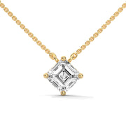 Asscher-Cut Diamond Solitaire Pendant (Without Chain)