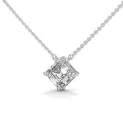 Asscher-Cut Diamond Solitaire Pendant (Without Chain)
