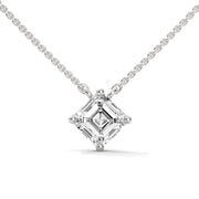 Asscher-Cut Diamond Solitaire Pendant (Without Chain)