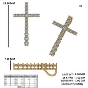 Big Cross Diamond Necklace