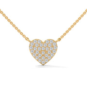 Cute Heart Diamond Necklace