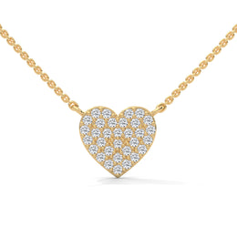 Cute Heart Diamond Necklace