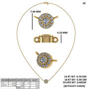 Diamond Halo Pendant Necklace