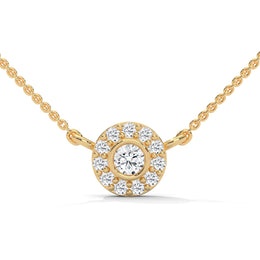 Diamond Halo Pendant Necklace