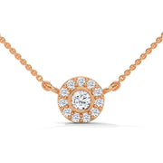 Diamond Halo Pendant Necklace