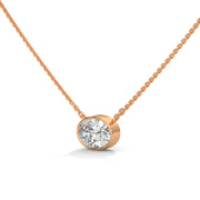 Earthy Solitaire Diamond Pendant