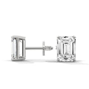 Emerald-Cut Diamond Solitaire Stud Earrings | 2.00 ct Total