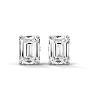 Emerald-Cut Diamond Solitaire Stud Earrings | 2.00 ct Total