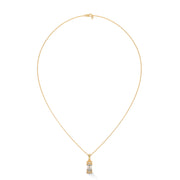 Emerald-Cut Moissanite Diamond Pendant Necklace