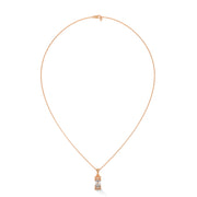 Emerald-Cut Moissanite Diamond Pendant Necklace