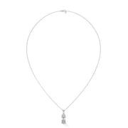 Emerald-Cut Moissanite Diamond Pendant Necklace
