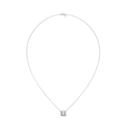 Emerald-cut diamond solitaire pendant necklace