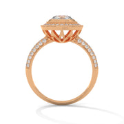 Enchanted Blooms: Round Solitaire Diamond Wedding Ring