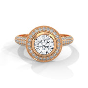 Enchanted Blooms: Round Solitaire Diamond Wedding Ring