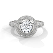 Enchanted Blooms: Round Solitaire Diamond Wedding Ring