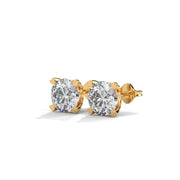 Venice Solitaire Style Diamond Stud Earrings