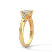 Dharvay Jewels Women three-stone Diamond Ring