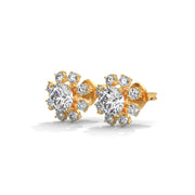 Starburst Cluster Diamond Stud Earrings