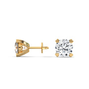 Venice Solitaire Style Diamond Stud Earrings