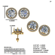 Angelic Crystal Halo Stud Earrings