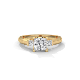 Dharvay Jewels Women three-stone Diamond Ring