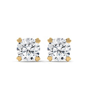 Venice Solitaire Style Diamond Stud Earrings