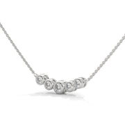 Graduated Diamond Bar Necklace (Without Chain)