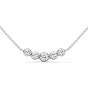 Graduated Diamond Bar Necklace (Without Chain)
