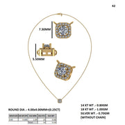 Halo Cushion Lab Created Diamond Necklace