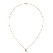 Halo Cushion Lab Created Diamond Necklace