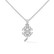 Heart Clover Diamond Pendant