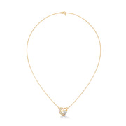 Heart-Shaped Diamond Pendant Necklace