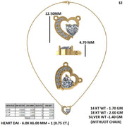 Heart-Shaped Diamond Pendant Necklace