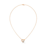 Heart-Shaped Diamond Pendant Necklace