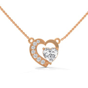 Heart-Shaped Diamond Pendant Necklace