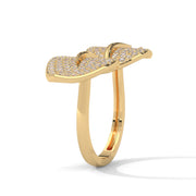 Myra Delicate Diamond Double Finger Leaf Ring