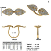 Myra Delicate Diamond Double Finger Leaf Ring