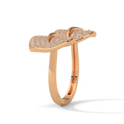 Myra Delicate Diamond Double Finger Leaf Ring