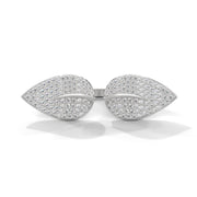 Myra Delicate Diamond Double Finger Leaf Ring