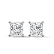 Princess-Cut Lab-Grown Diamond Solitaire Stud Earrings | 3.00 ct Total