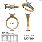 Princess Cut Solitaire Ring