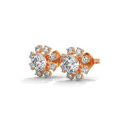 Starburst Cluster Diamond Stud Earrings
