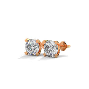 Venice Solitaire Style Diamond Stud Earrings
