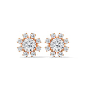 Starburst Cluster Diamond Stud Earrings