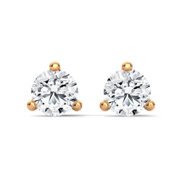 Round Brilliant Solitaire Diamond Stud Earrings | 2.60 ct Total