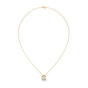 Round Cut Lab Grown Diamond Solitaire Pendant with Bezel Set, Round Solitaire Pendant without Chain