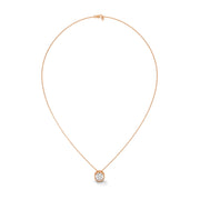 Round Cut Lab Grown Diamond Solitaire Pendant with Bezel Set, Round Solitaire Pendant without Chain